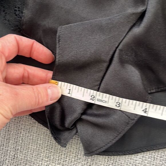 In Bloom Pajama Shorts Womens Small Black Lace Satin - Picture 4 of 5